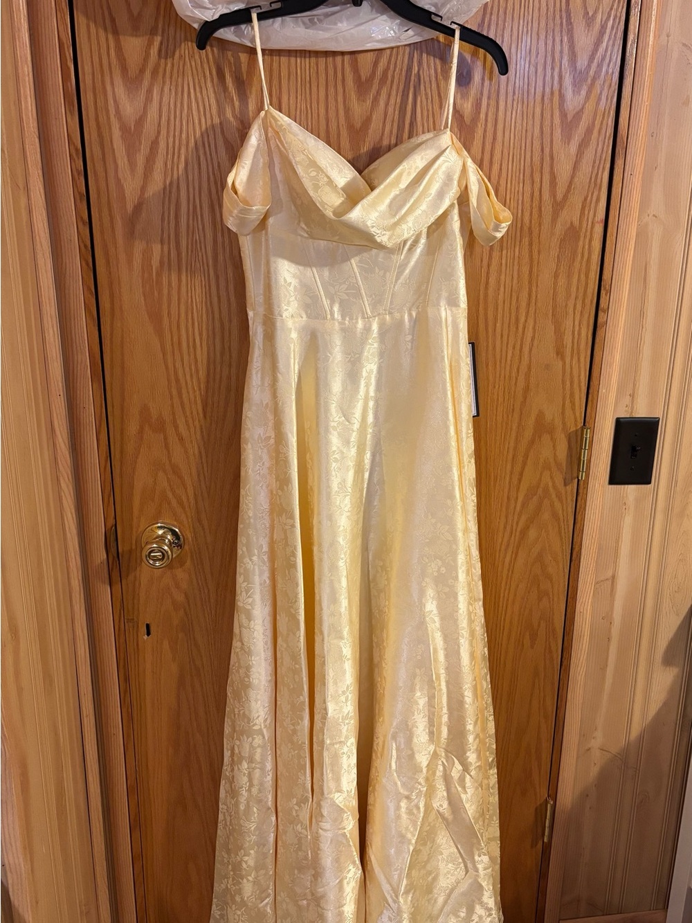 Women's Satin Floral Prom Dress